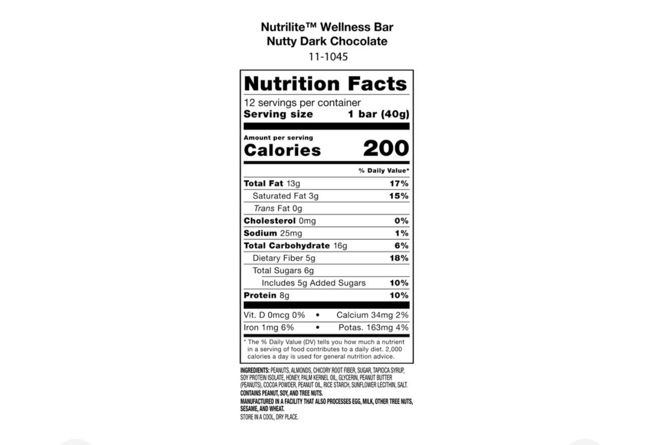 Nutrilite™ Wellness Bars - Nutty Dark Chocolate - 12 Bars