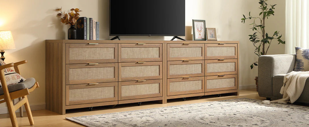 Wood Dresser - 6 Drawers