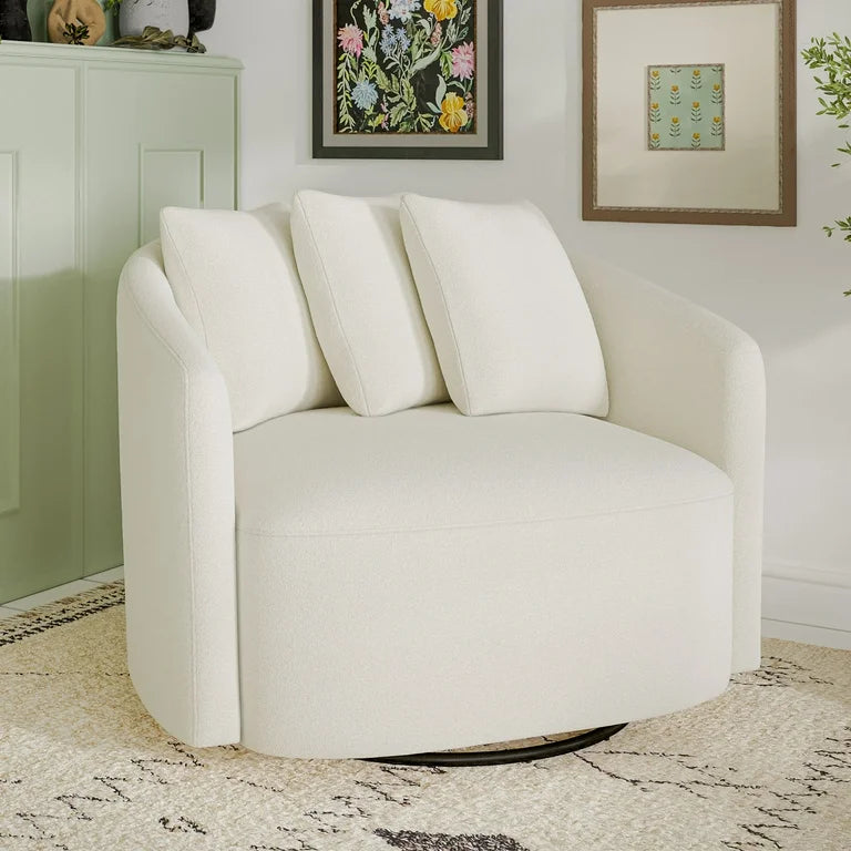 Beautiful Boucle Chair – Modern Accent Chair for Living Room, Comfortable Lounge Chair, Stylish Upholstered Armchair, Cozy Seating for Home Décor, Mid-Century Inspired Design