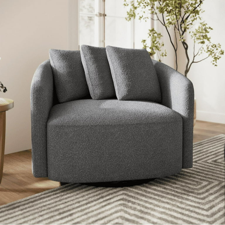 Beautiful Boucle Chair – Modern Accent Chair for Living Room, Comfortable Lounge Chair, Stylish Upholstered Armchair, Cozy Seating for Home Décor, Mid-Century Inspired Design