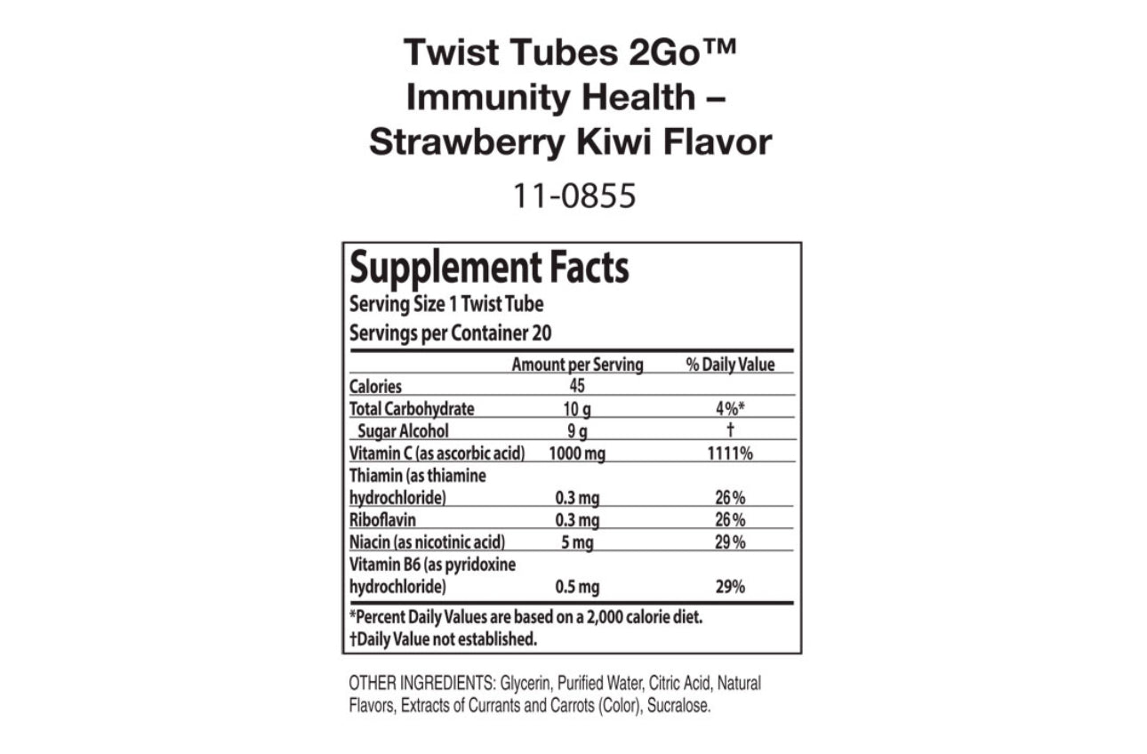 Nutrilite™ Twist Tubes 2GO™ – Immunity Health† - Strawberry Kiwi - 20 Tubes