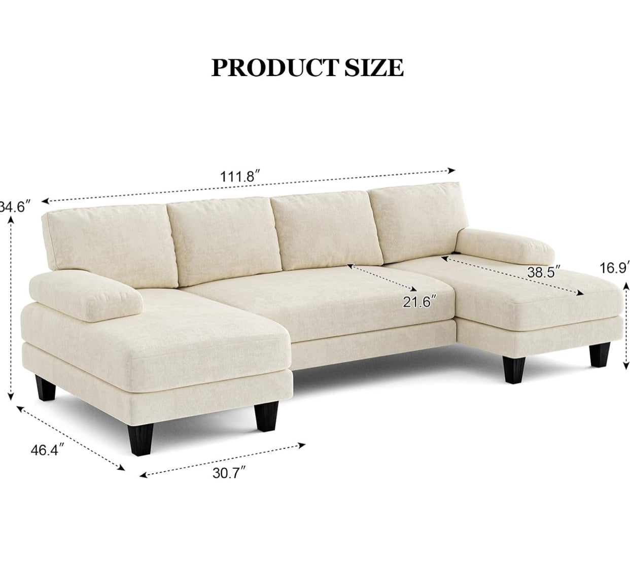 U Shaped Sectional Couch
