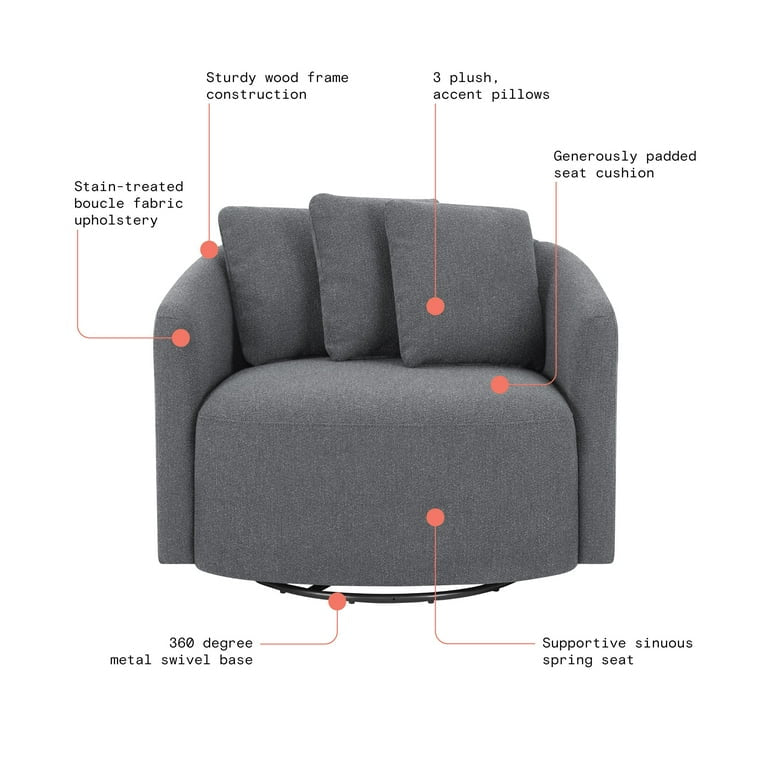 Beautiful Boucle Chair – Modern Accent Chair for Living Room, Comfortable Lounge Chair, Stylish Upholstered Armchair, Cozy Seating for Home Décor, Mid-Century Inspired Design