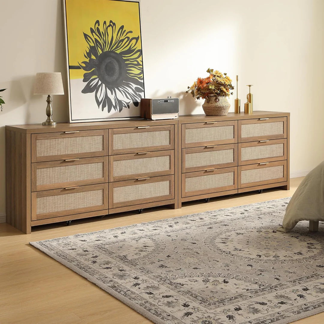 Wood Dresser - 6 Drawers