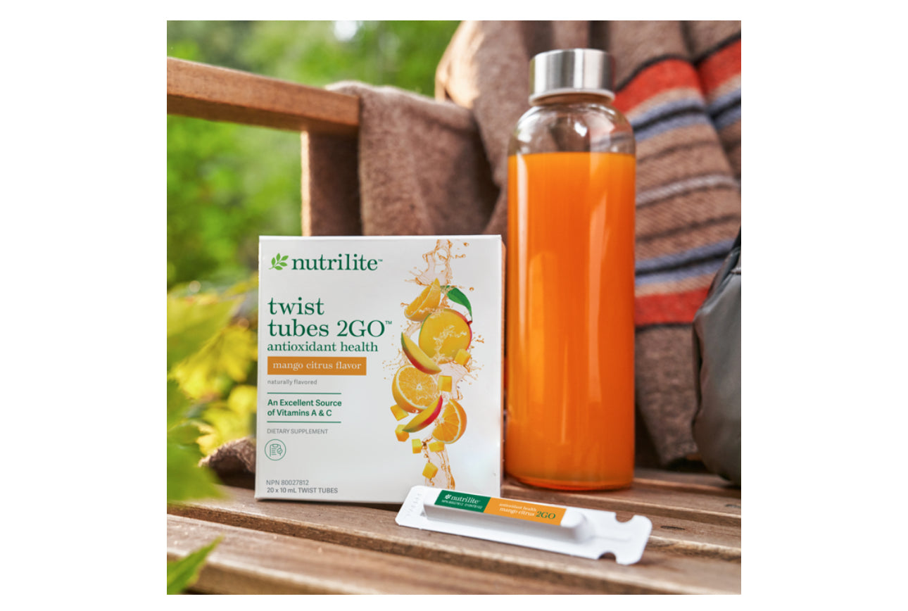 Nutrilite™ Twist Tubes 2GO™ – Antioxidant Health - Mango Citrus - 20 Tubes