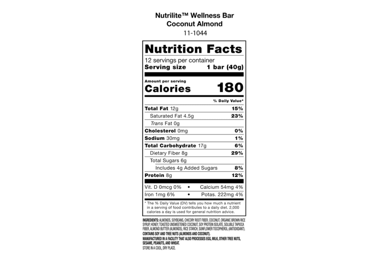 Nutrilite™ Wellness Bars - Coconut Almond - 12 Bars