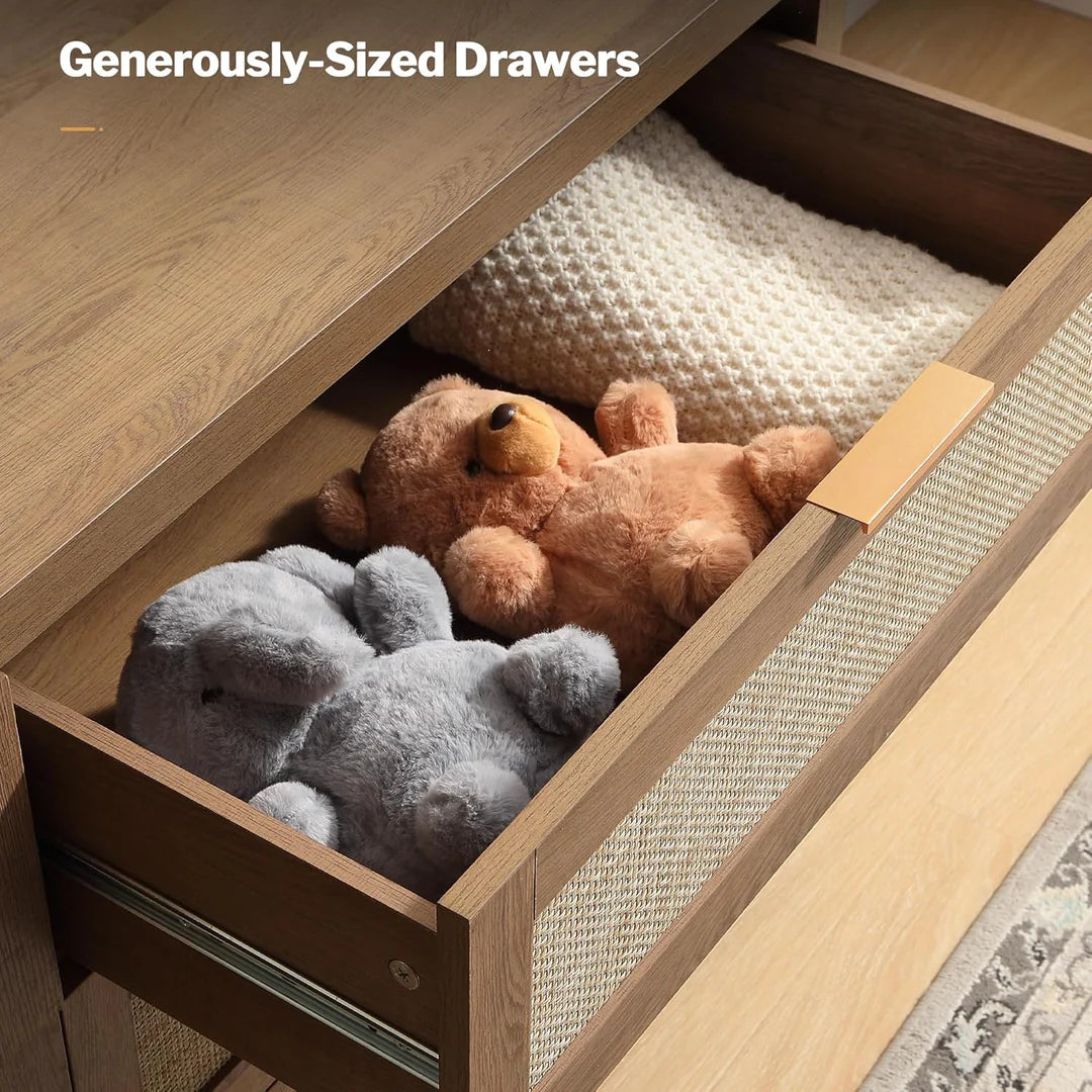 Wood Dresser - 6 Drawers