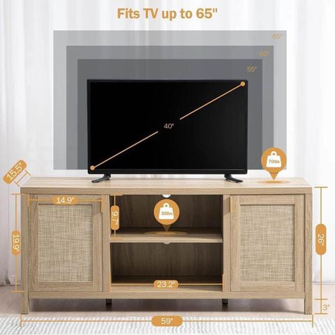 59" TV Stand with Storage