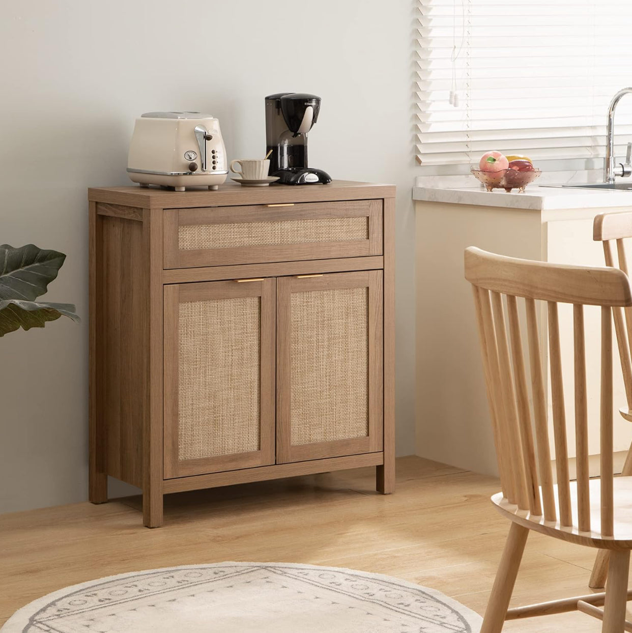 Rattan Sideboard Buffet Cabinet