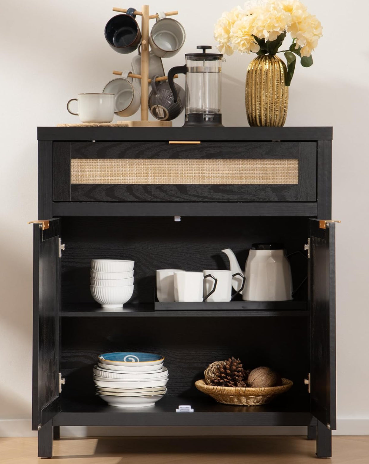 Rattan Sideboard Buffet Cabinet