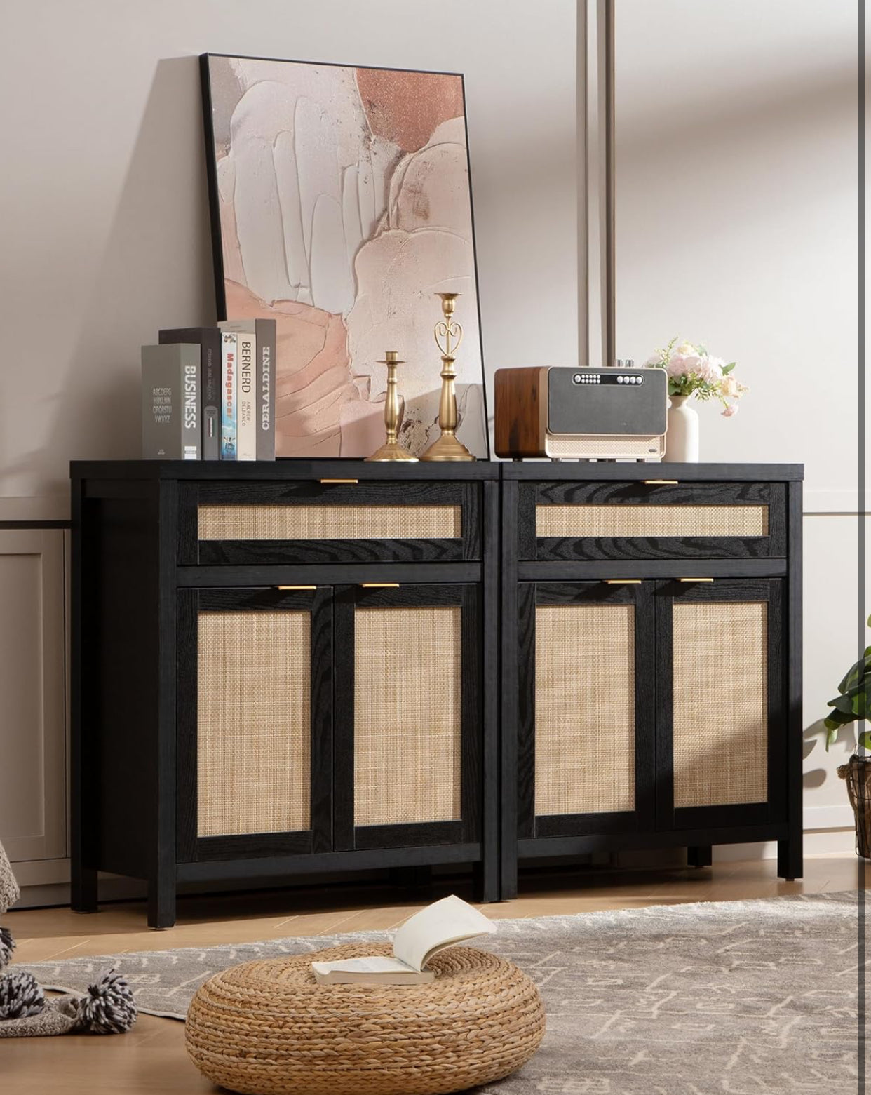 Rattan Sideboard Buffet Cabinet