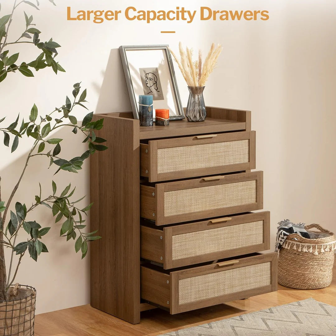 Wood Dresser - 4 Drawers