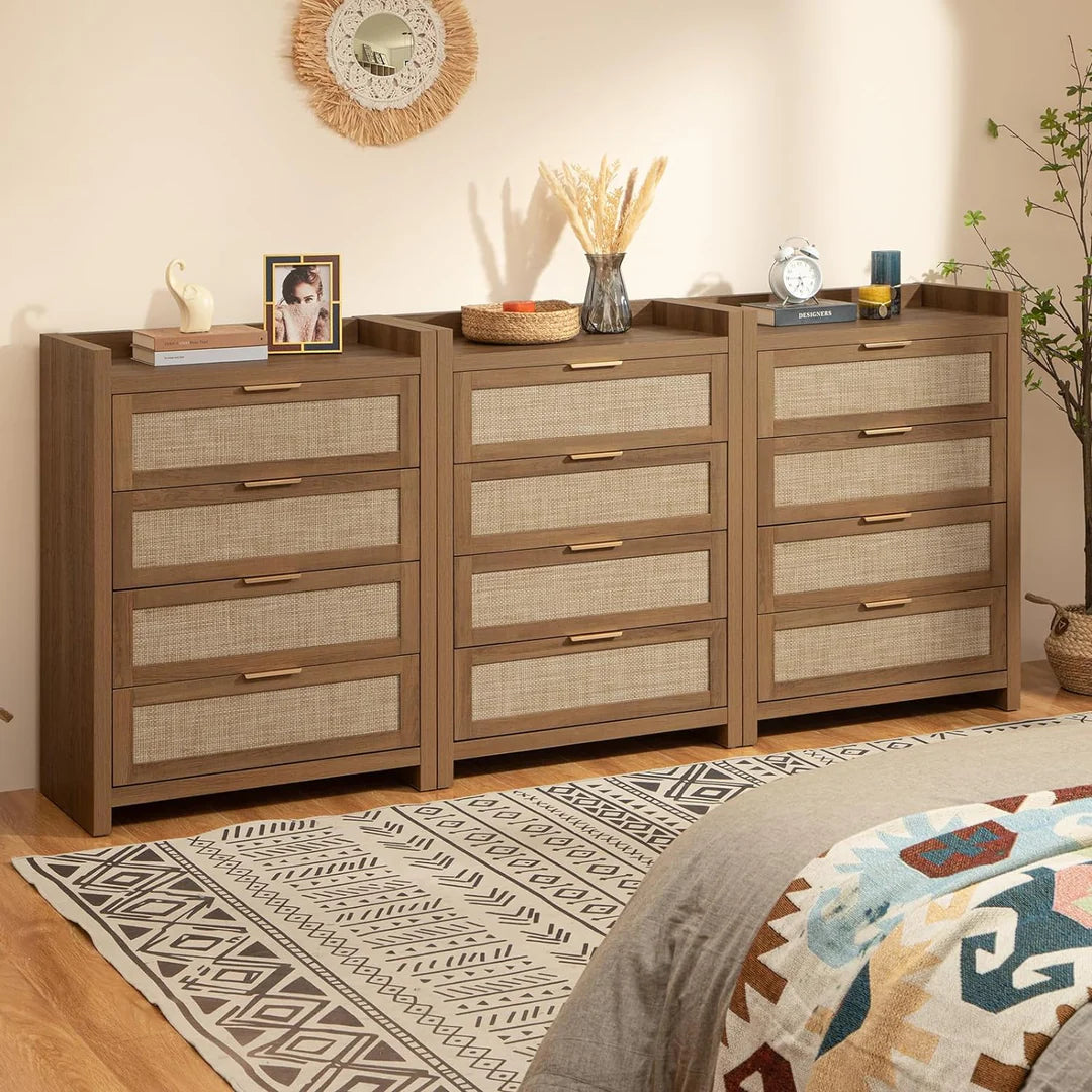 Wood Dresser - 4 Drawers