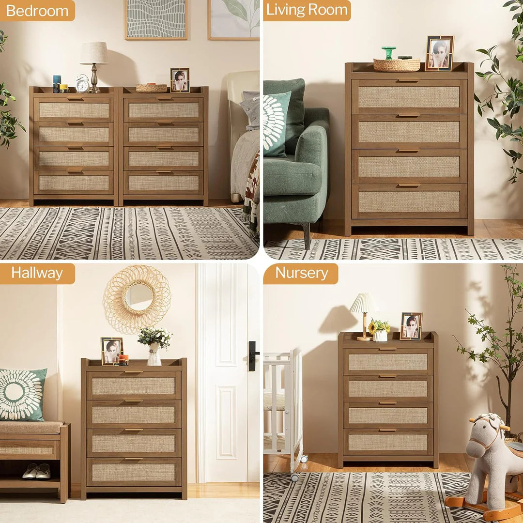 Wood Dresser - 4 Drawers