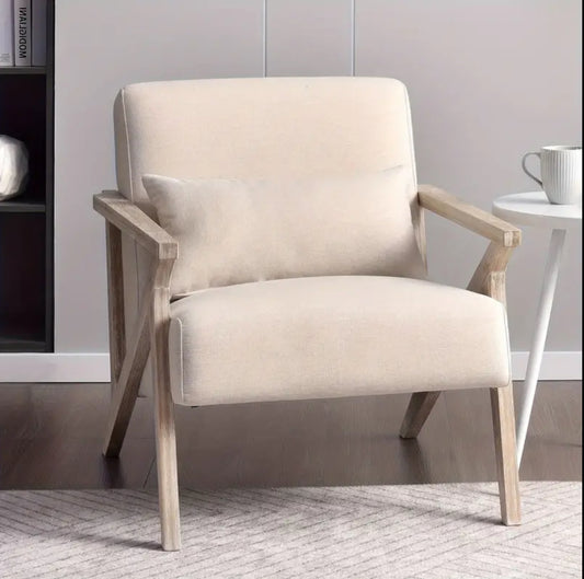 Modern Wood Frame Armchair