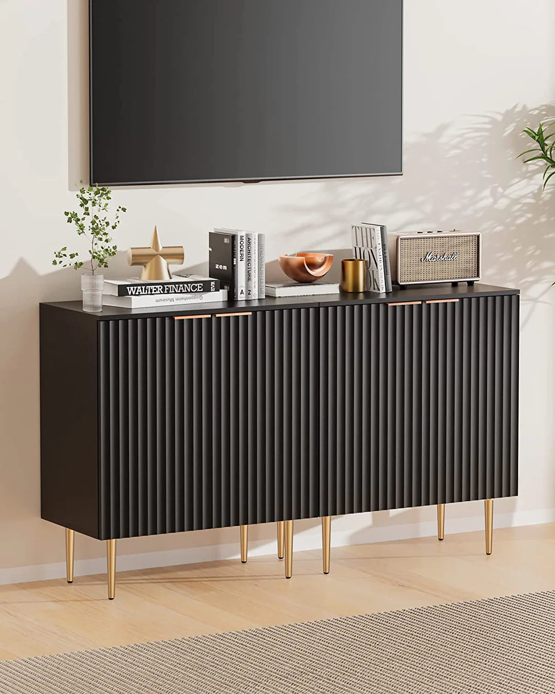 Modern Wave Style Buffet Cabinet