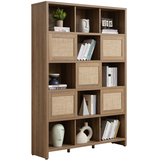 15 Cube Rattan Bookshelf